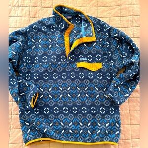 Patagonia Synchilla Fleece in Blue and Orange